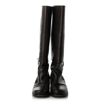 Chanel Calfskin Knee High Boots 39 Brown 2 of 11