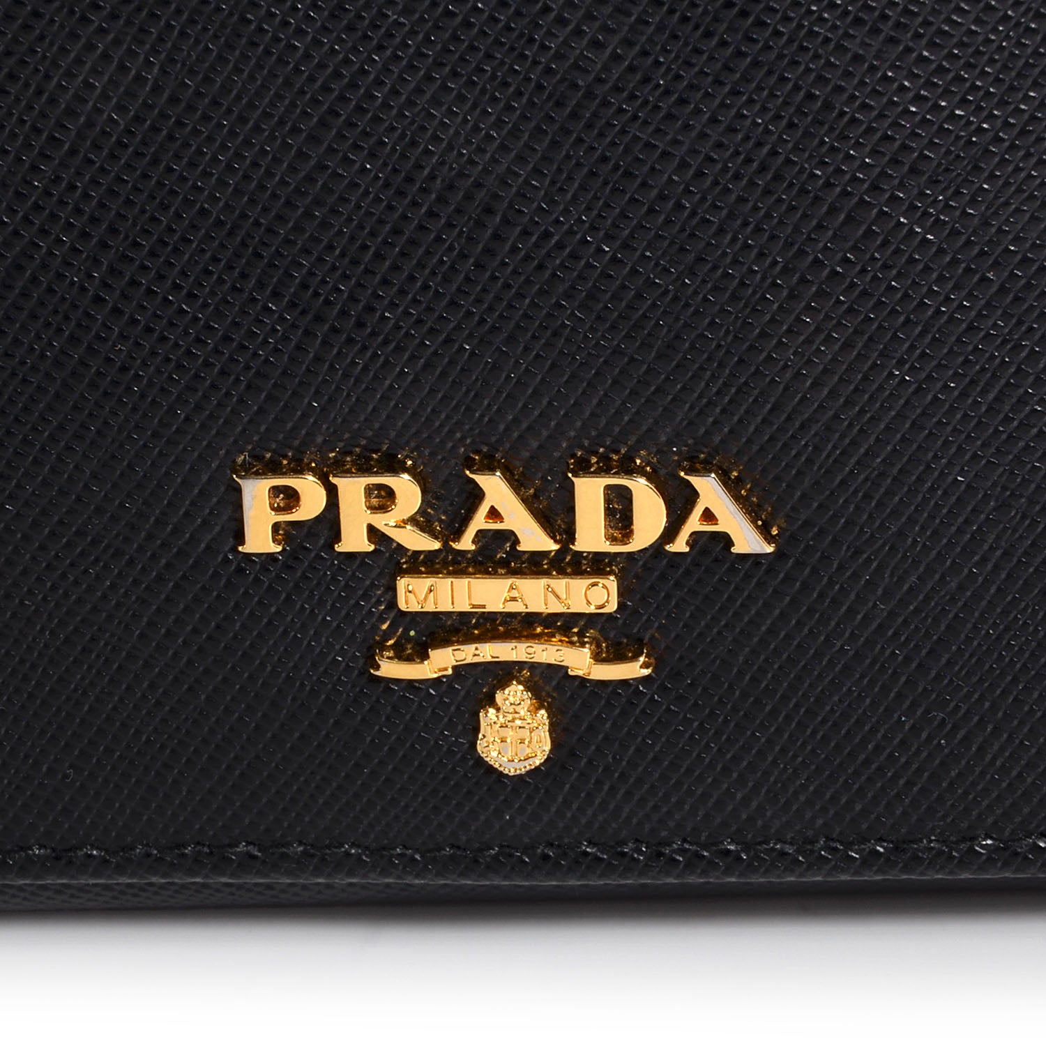 Prada Saffiano Metal Continental Flap Wallet Nero Black 10 of 10
