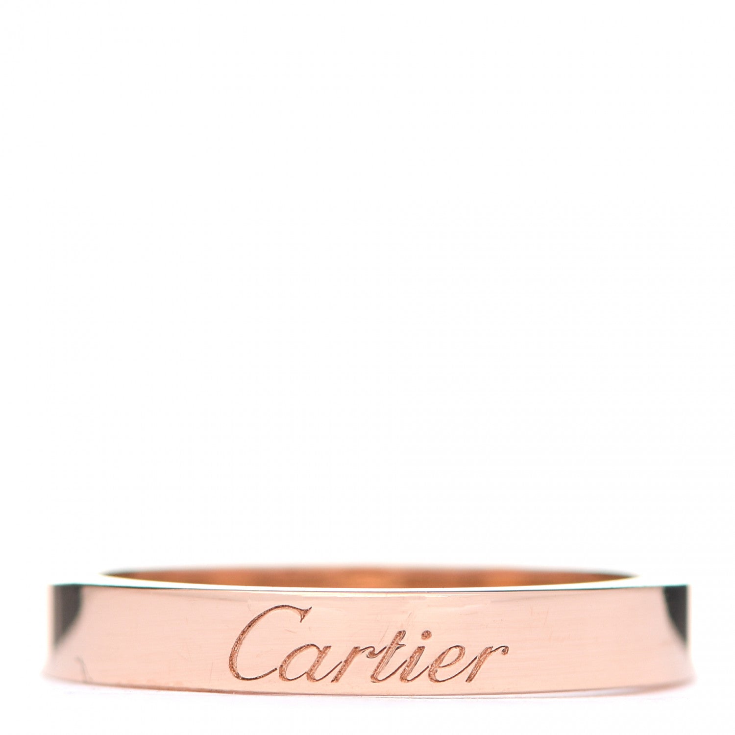 Cartier 18K Pink Gold 3mm C De Cartier Wedding Band Ring 51 5.75 1 of 6