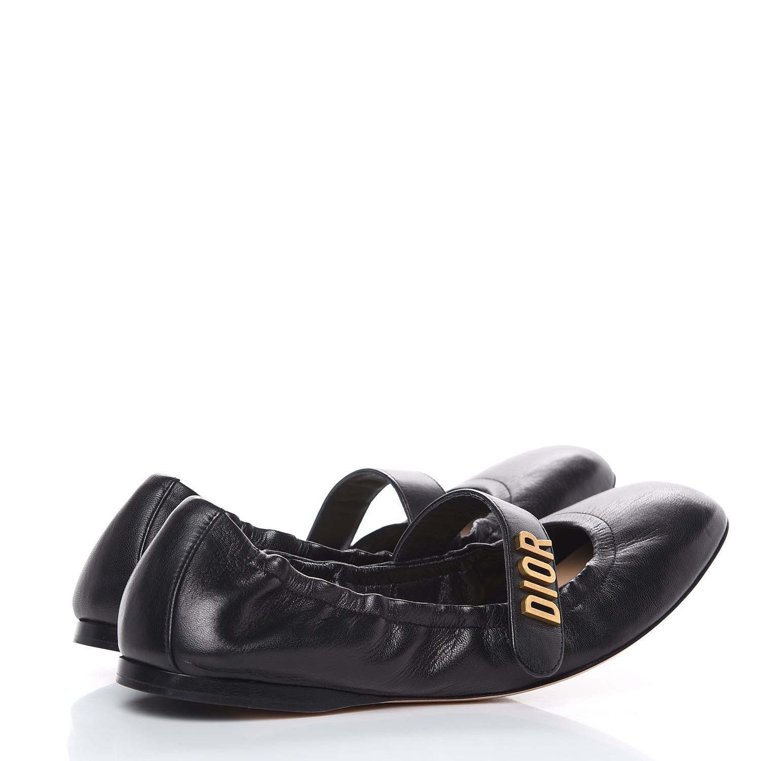 Christian Dior Lambskin Baby-D Ballet Flats 38 Black 4 of 10