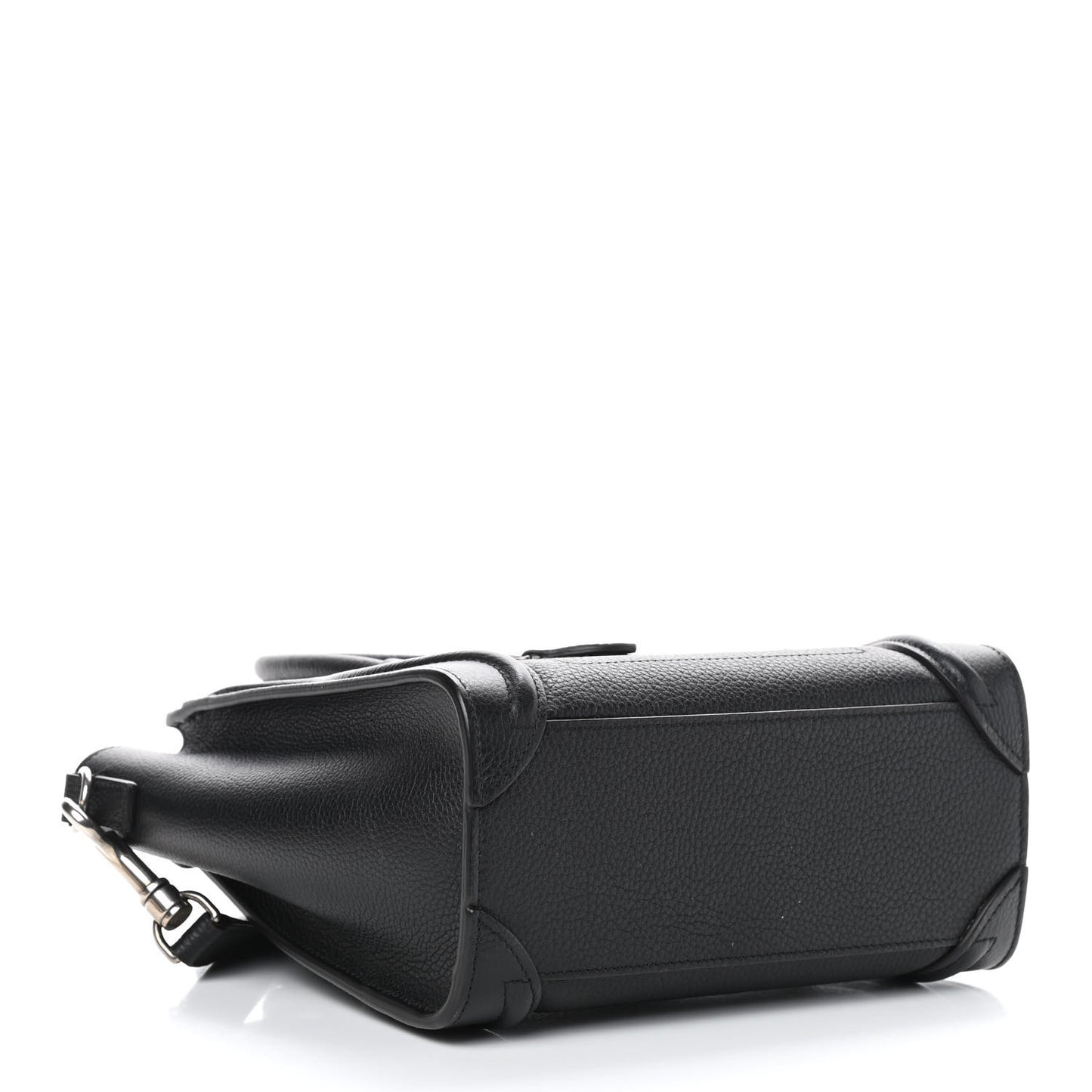 Drummed Calfskin Nano Luggage Black