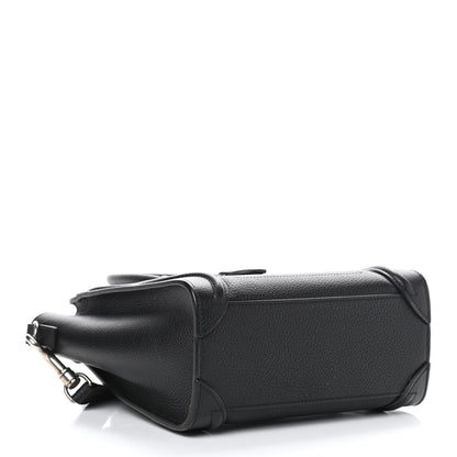 Celine Drummed Calfskin Nano Luggage Black 4 of 8