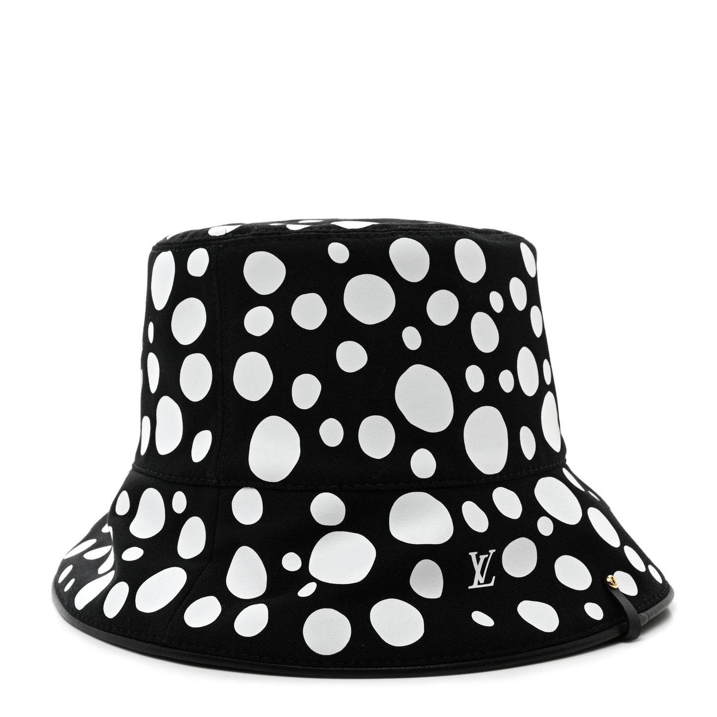 LV x YK Monogram Dots Reversible Bucket Hat S Black White
