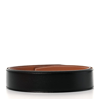 Hermes Box Togo 38mm Belt Strap 100 Black Gold 2 of 7