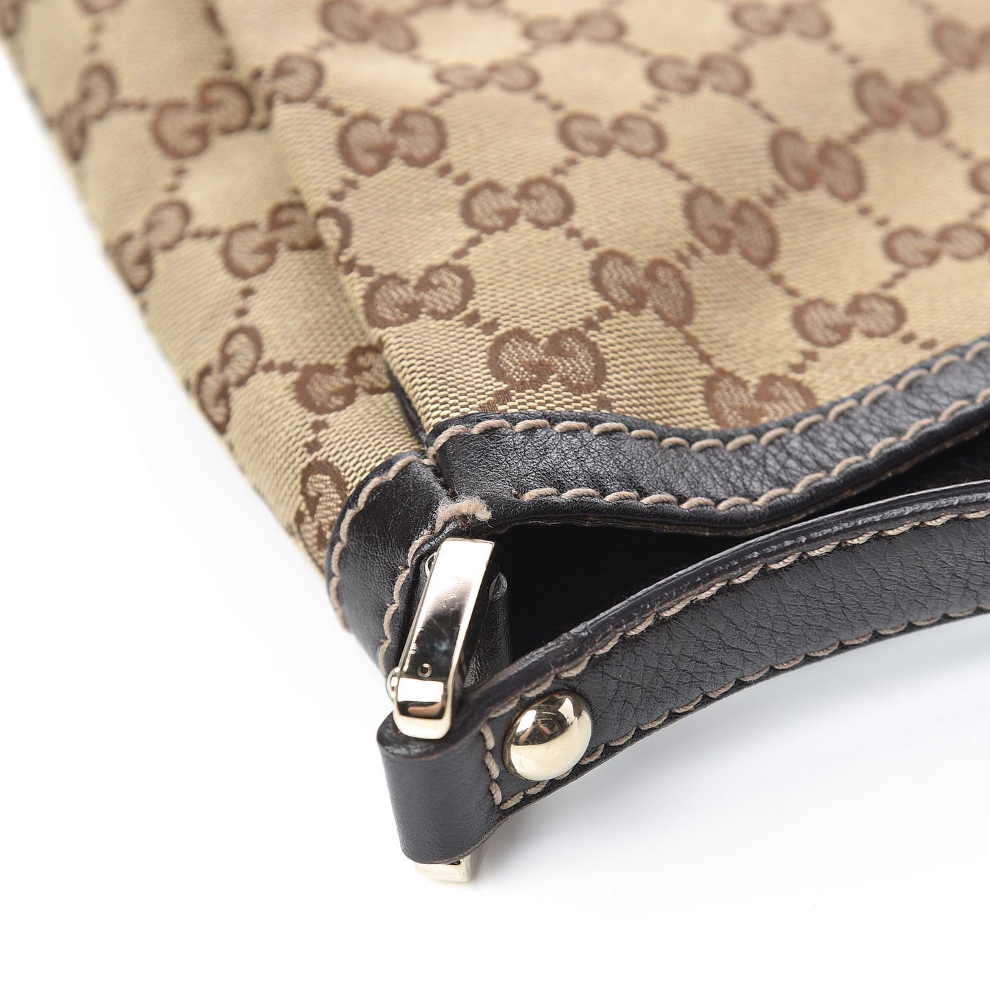 Monogram Large New Ladies Web Hobo Dark Brown
