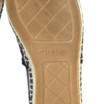 Chanel Linen CC Espadrilles 37 Black 7 of 10