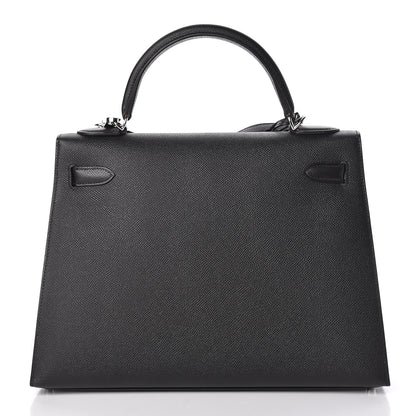Hermes Epsom Kelly Sellier 32 Black 4 of 41