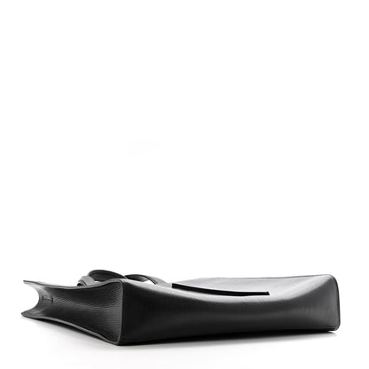 Salvatore Ferragamo Hammered Calfskin Rib Tote Black 4 of 13