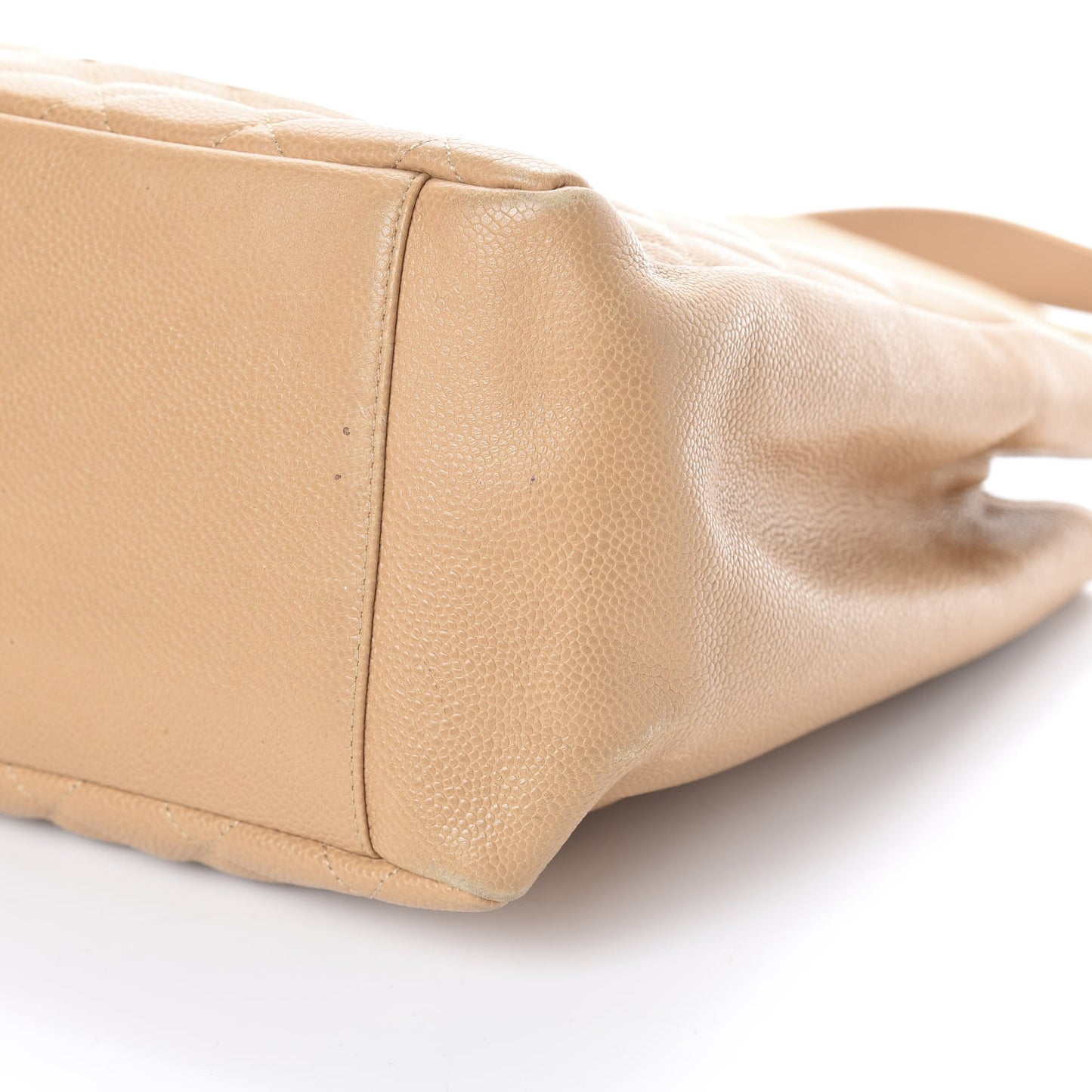 Caviar Quilted Grand Shopping Tote GST Beige