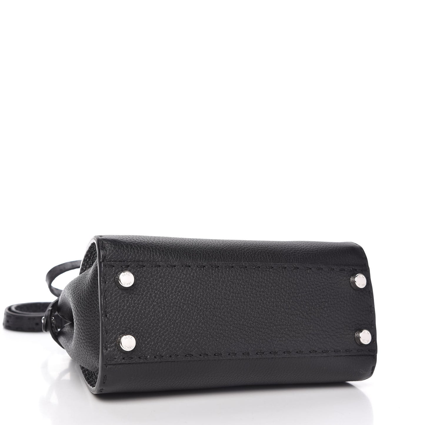 Cuoio Romano Selleria Bi-Color Mini Peekaboo Iconic Satchel Black Mou