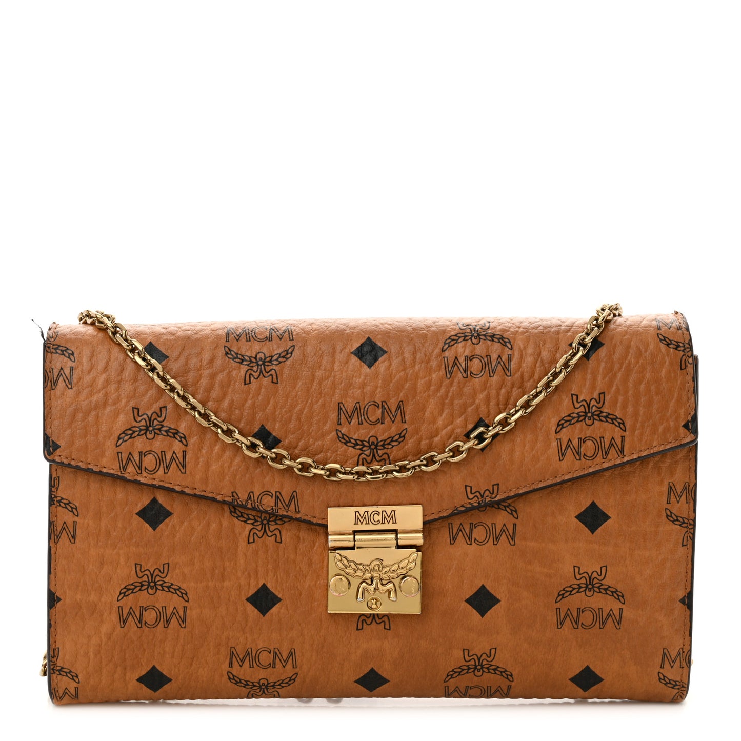 Visetos Medium Patricia Wallet On Chain Cognac