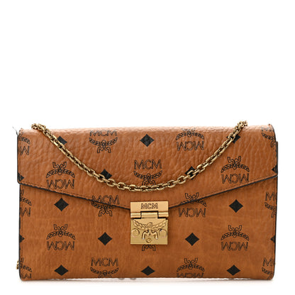 MCM Visetos Medium Patricia Wallet On Chain Cognac 1 of 14