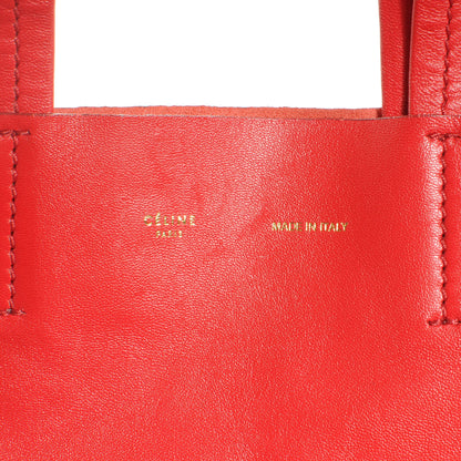 Celine Lambskin Cabas Vertical Tote Red 6 of 8