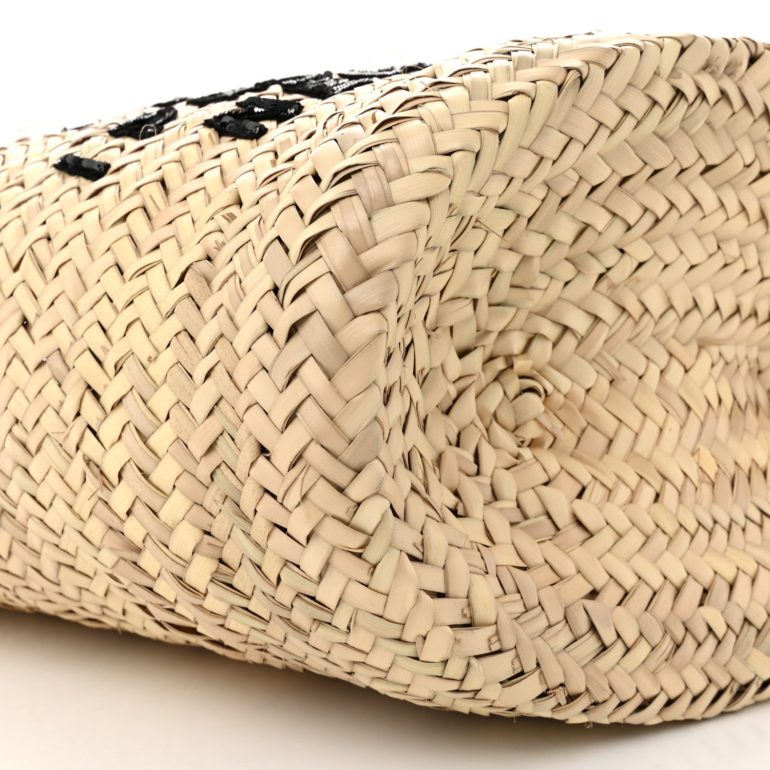Celine X DAVID KRAMER Raffia Calfskin Panier Bag White 8 of 11