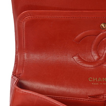 Chanel Lambskin Quilted Medium Double Flap Red 10 of 22