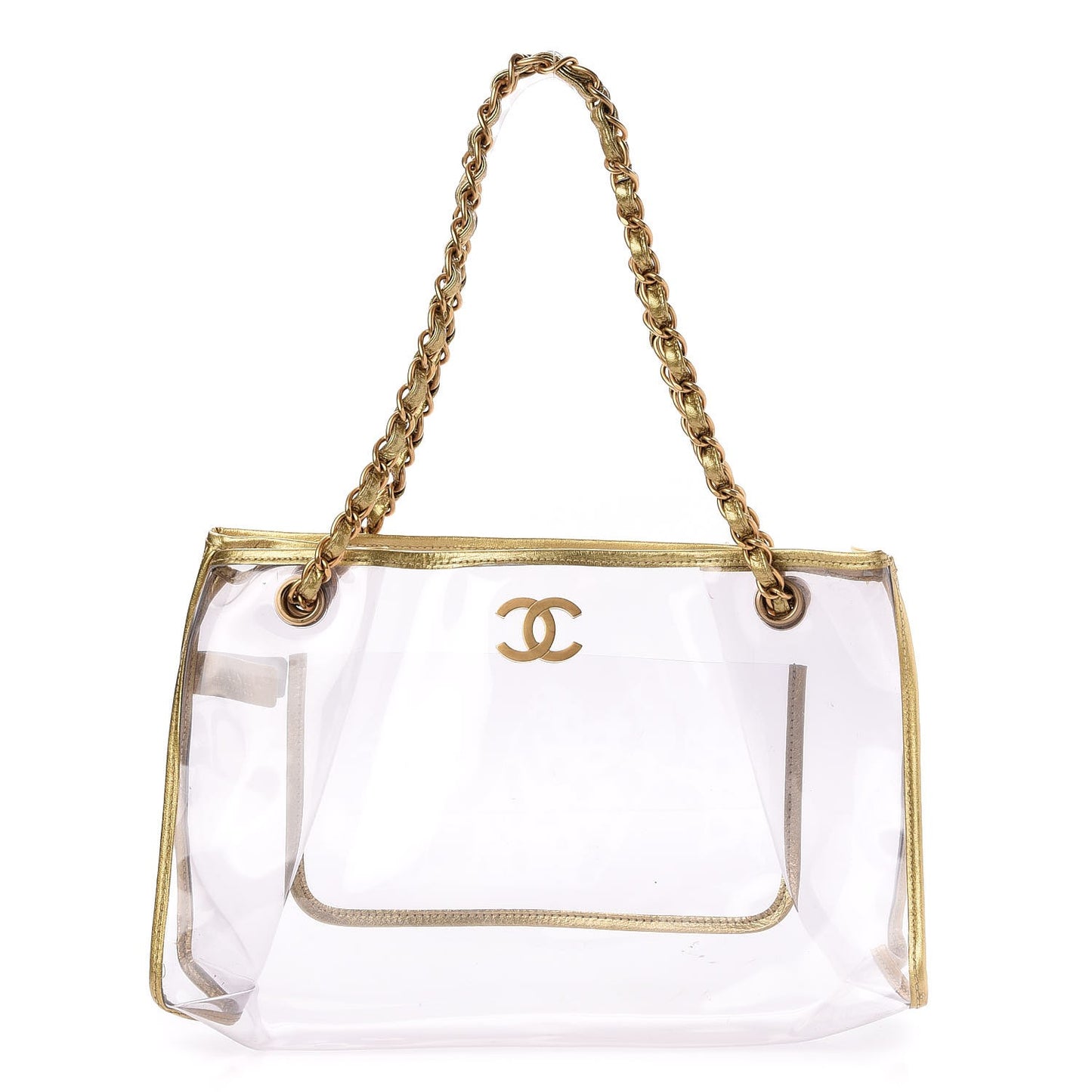 Vinyl Naked Tote Gold
