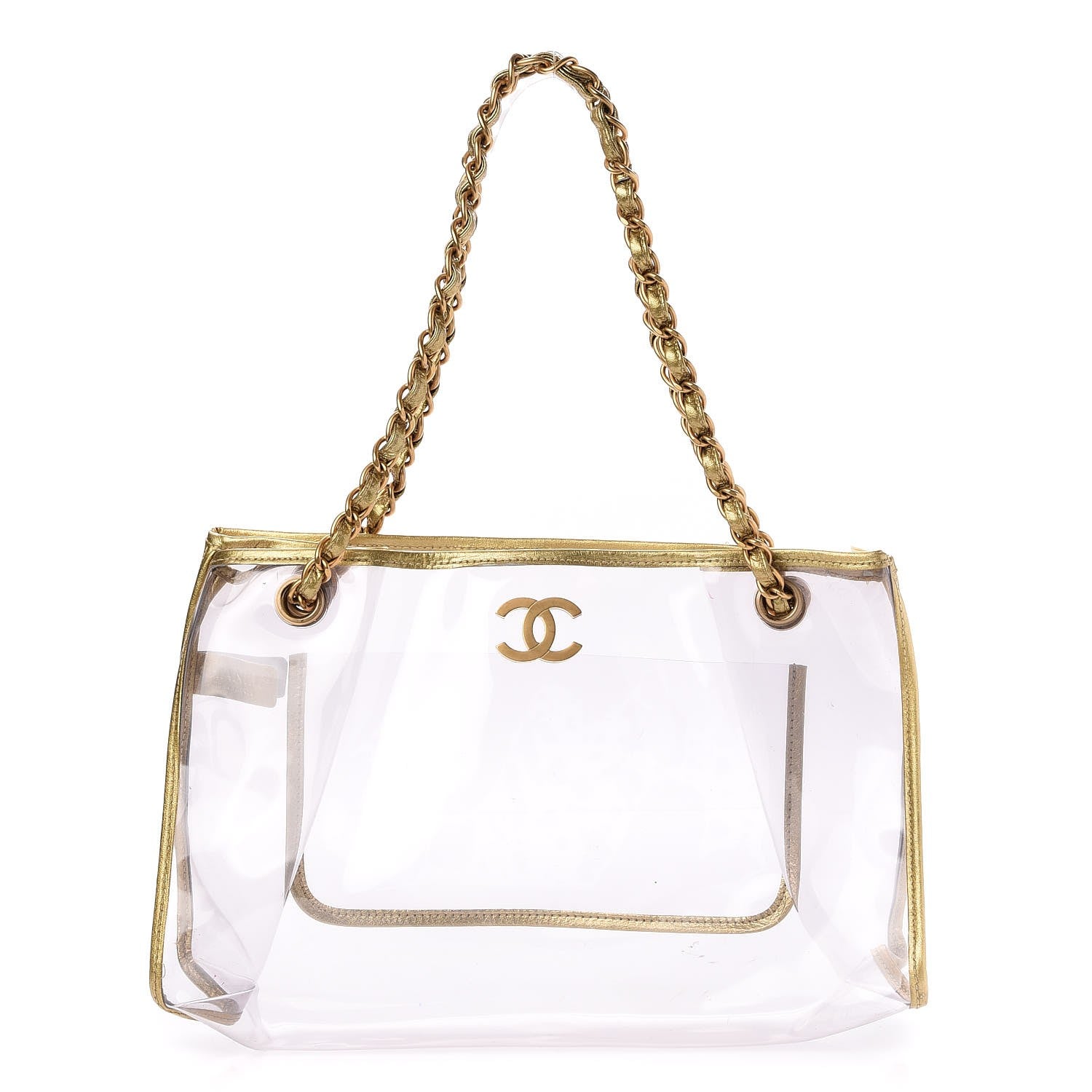 Chanel Vinyl Naked Tote Gold 1 of 9