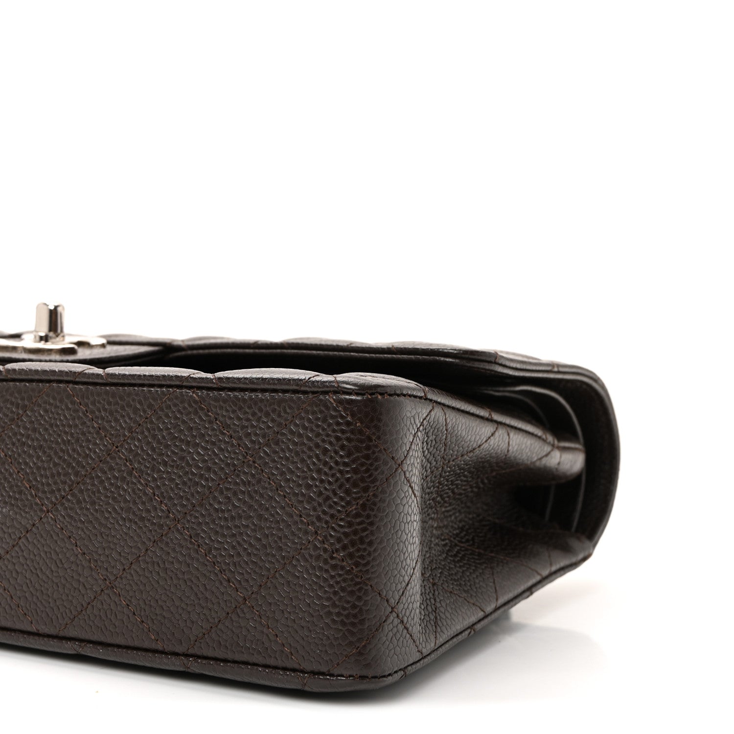 Chanel Caviar Quilted Medium Double Flap Dark Brown 10 of 10