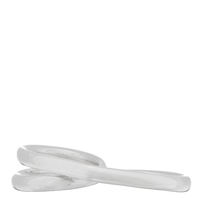 Hermes Sterling Silver MM Vertige Coeur Double Ring 49 4.75 4 of 6