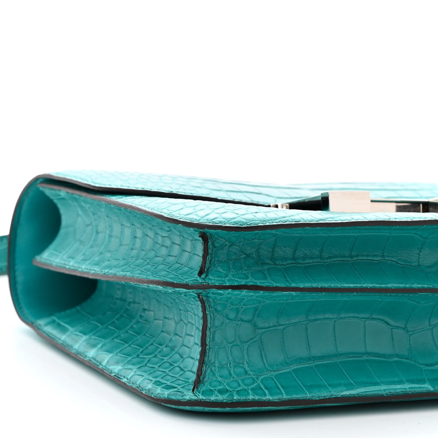 Matte Alligator Constance 24 Bleu Paon