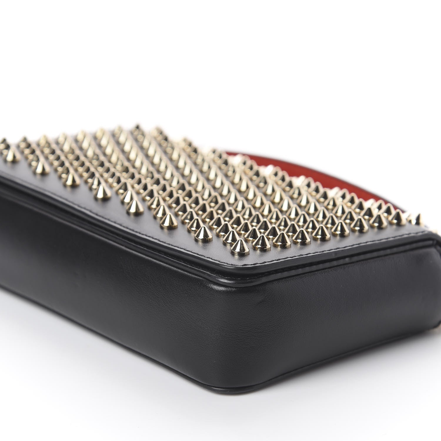 Christian Louboutin Calfskin Spiked Zoompouch Crossbody Black 6 of 12
