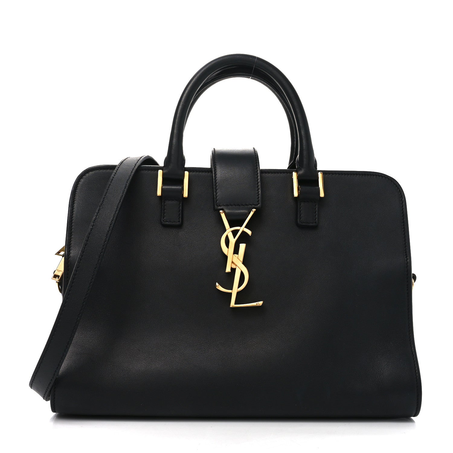 Saint Laurent Calfskin Monogram Baby Cabas Black 1 of 10