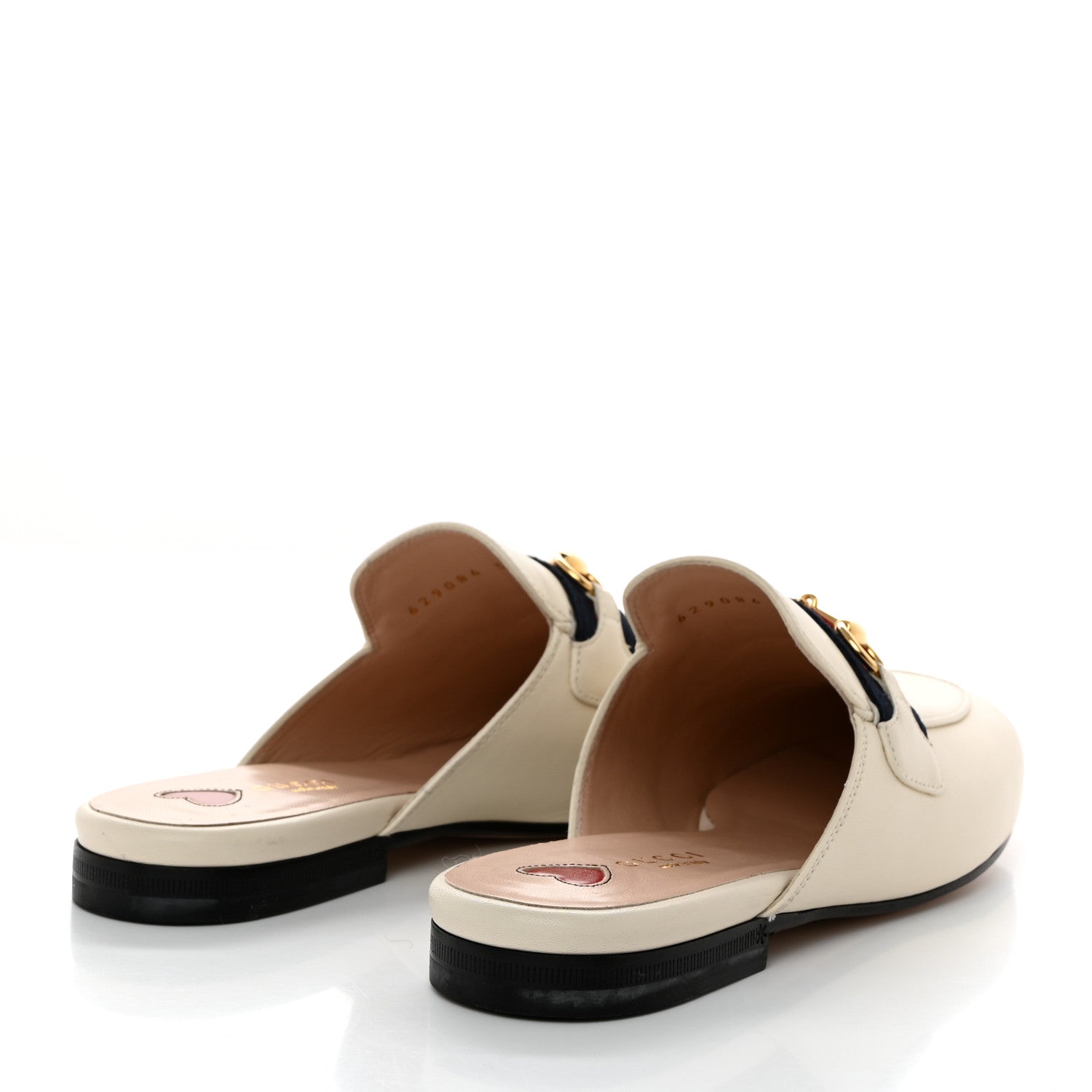 Gucci Malaga Kid Web Womens Princetown Slippers 37.5 Mystic White 4 of 10