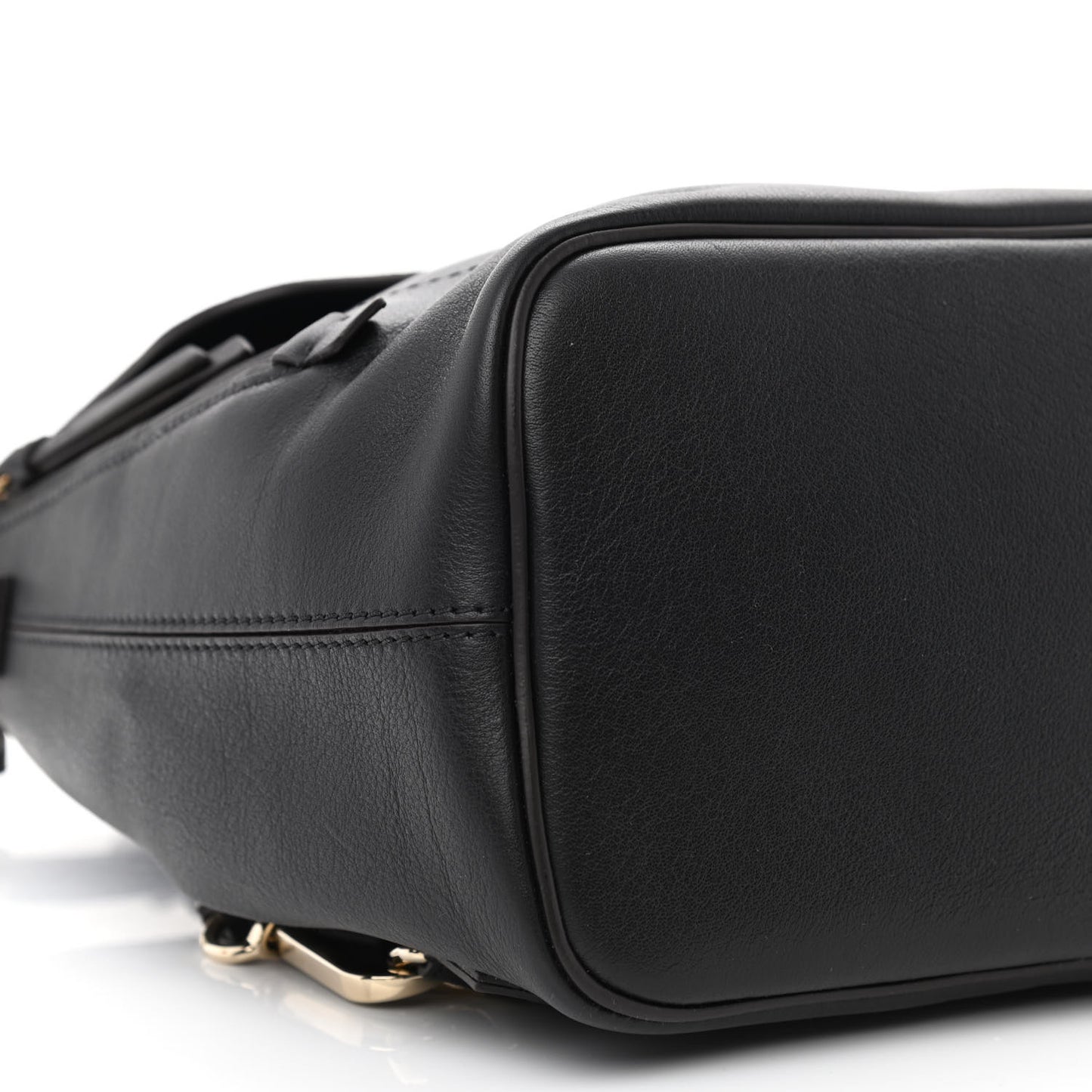 Suede Calfskin Small Faye Backpack Black