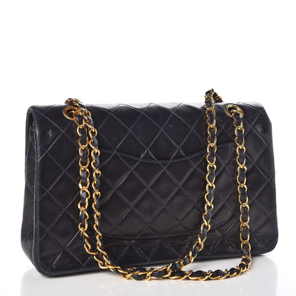 Chanel Lambskin Quilted Medium Double Flap Navy 4 of 9