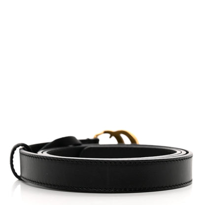 Gucci Calfskin Double G 20mm Belt 85 34 Black 1 of 5