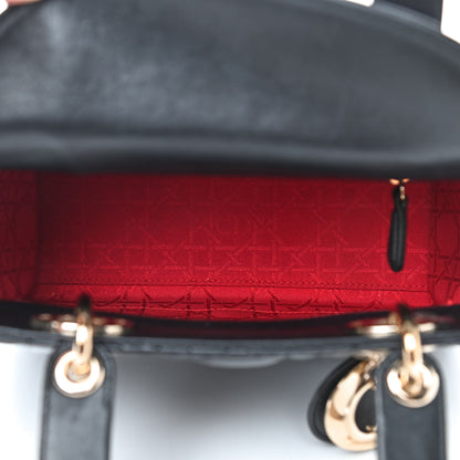 Christian Dior Lambskin Cannage Small Lucky Badges My Lady Dior Black 5 of 10