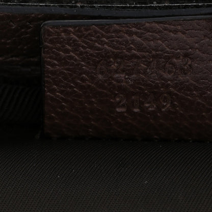 Gucci GG Supreme Monogram Textured Calfskin Web Ophidia Vanity Cosmetic Case Beige Ebony New Acero 7 of 7