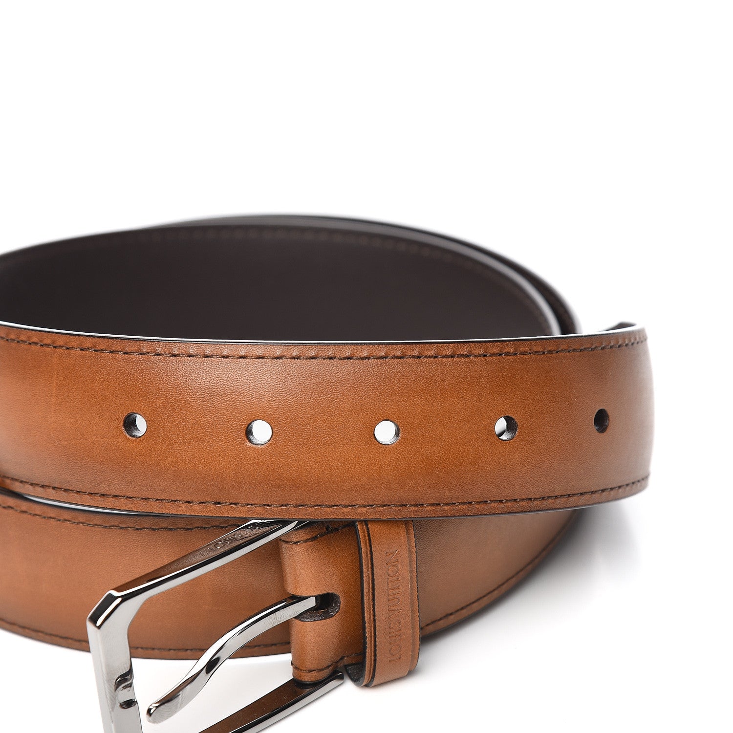 Louis Vuitton Calfskin Legacy Belt 100 40 Cognac 6 of 7