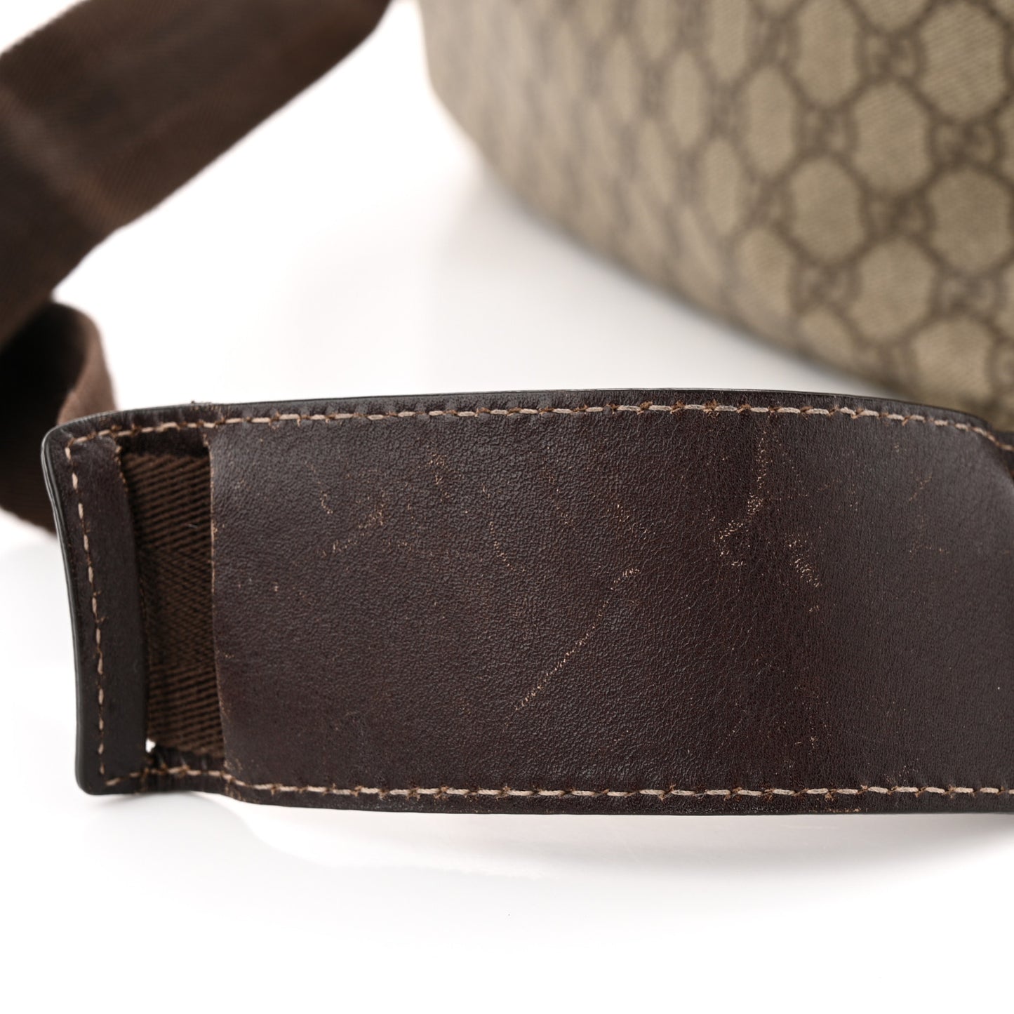 GG Plus Monogram Messenger Diaper Bag Dark Brown