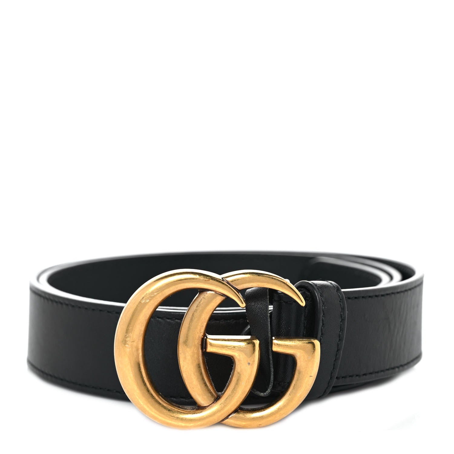 Gucci Calfskin Double G 30mm Belt 85 34 Black 1 of 4