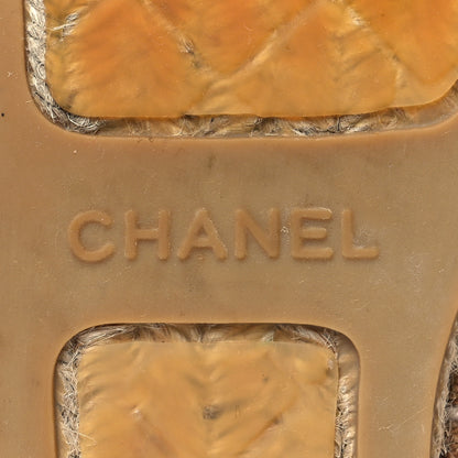 Chanel Canvas CC Espadrilles 39 Beige Black 6 of 10