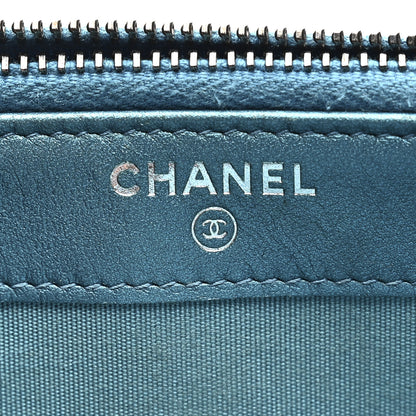 Chanel Metallic Caviar Quilted Small Boy Clutch With Chain Turquoise 8 of 16
