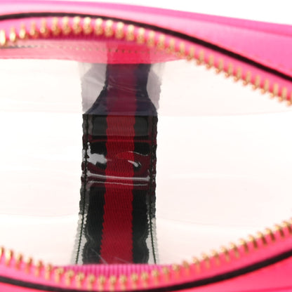 Gucci Vinyl Web Mini Ophidia Transparent Shoulder Bag Fluorescent Fuchsia 5 of 9