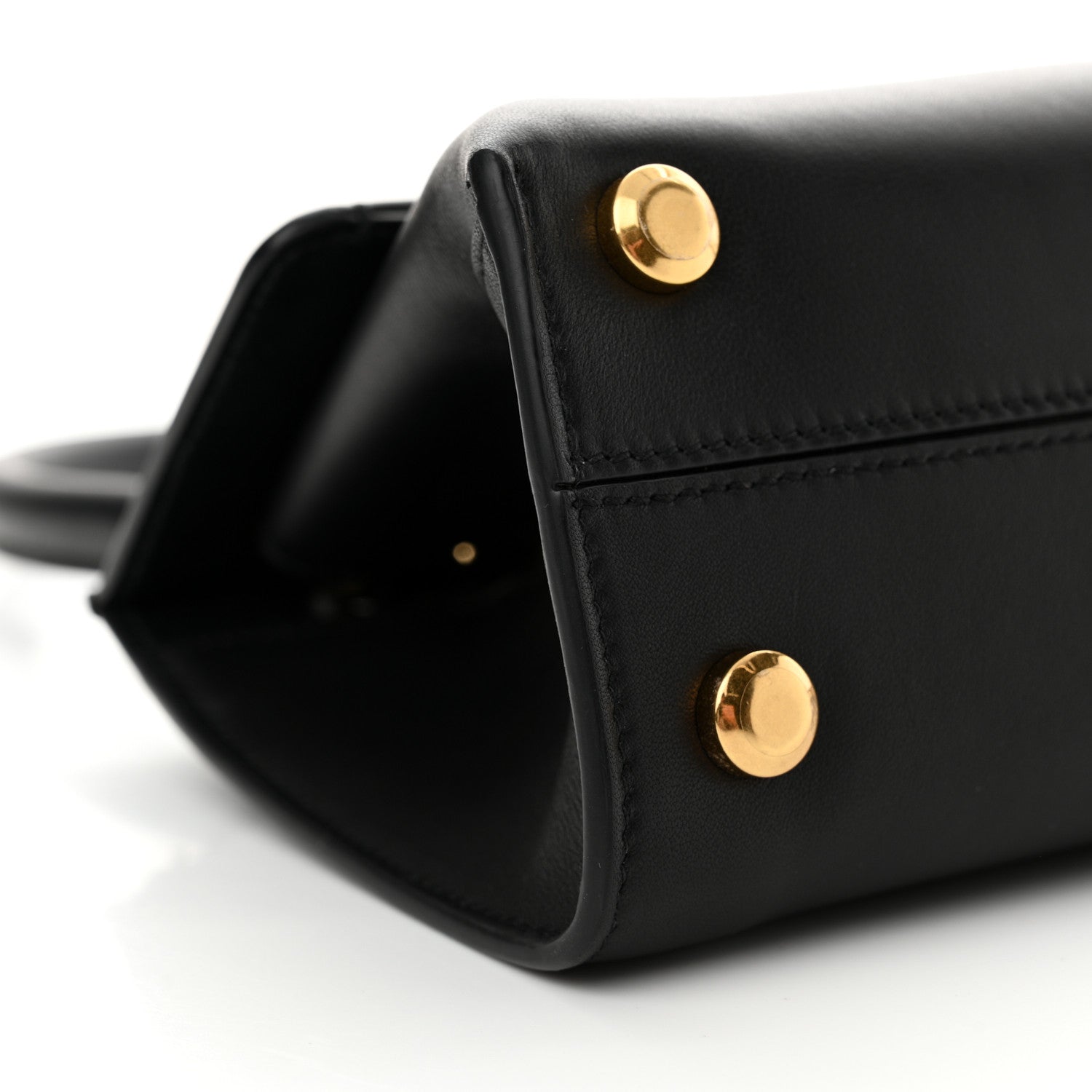 Salvatore Ferragamo Calfskin Trifolio Swing Top Handle Bag Black 8 of 10