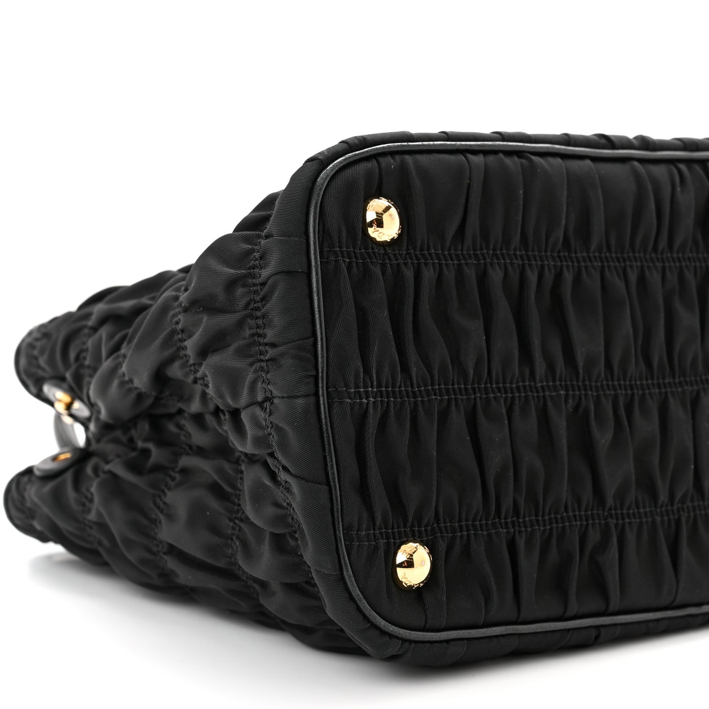 Tessuto Nylon Gaufre Small Tote Black