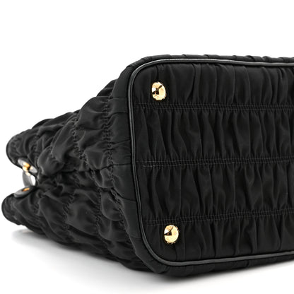 Prada Tessuto Nylon Gaufre Small Tote Black 8 of 9