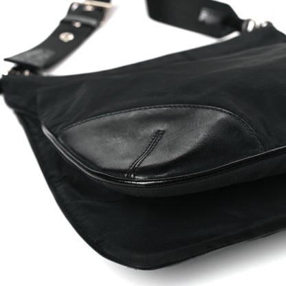 Prada Tessuto Nylon Soft Calf Shoulder Bag Black 7 of 10