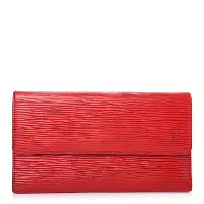 Louis Vuitton Epi Porte Tresor International Wallet Castillan Red 1 of 4