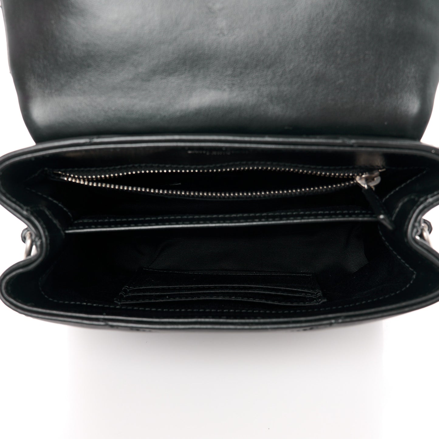 Calfskin Y Quilted Monogram Toy Loulou Crossbody Bag Black