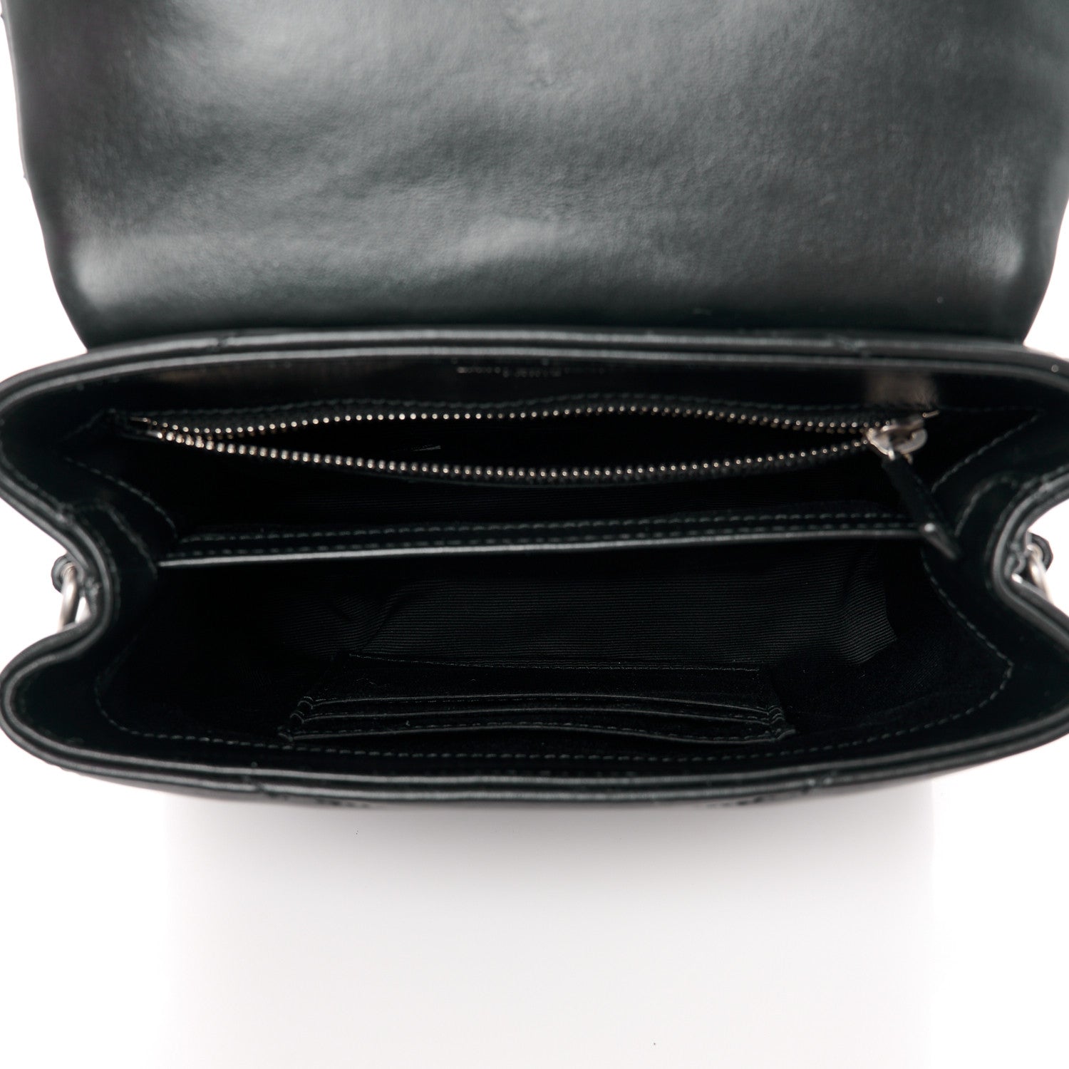 Saint Laurent Calfskin Y Quilted Monogram Toy Loulou Crossbody Bag Black 5 of 11