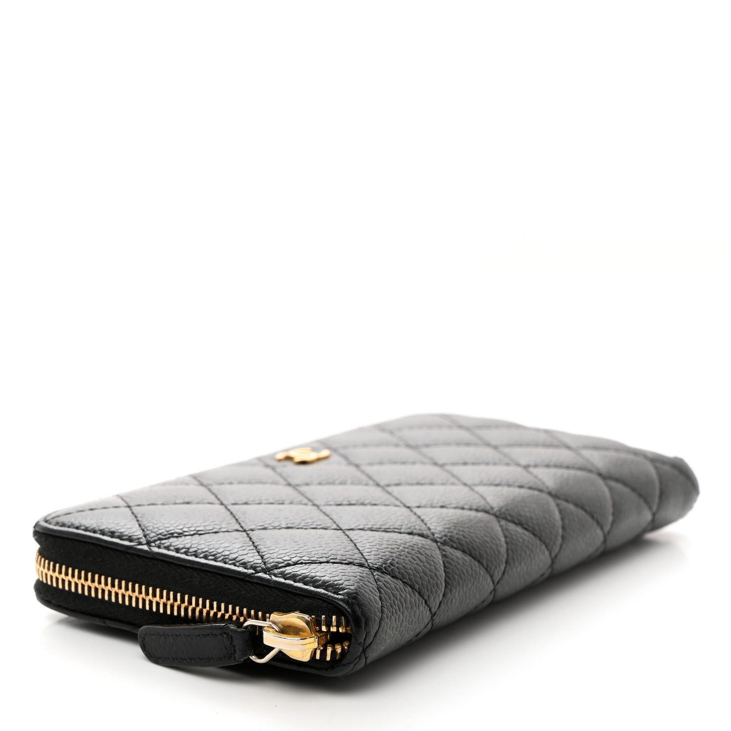 Chanel Caviar Quilted Large Gusset Zip Around Wallet Black 4 of 8