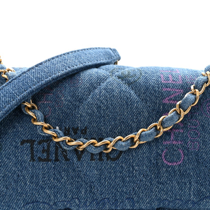 Chanel Denim Quilted Mini Denim Mood Rectangular Flap Blue Multicolor 8 of 10