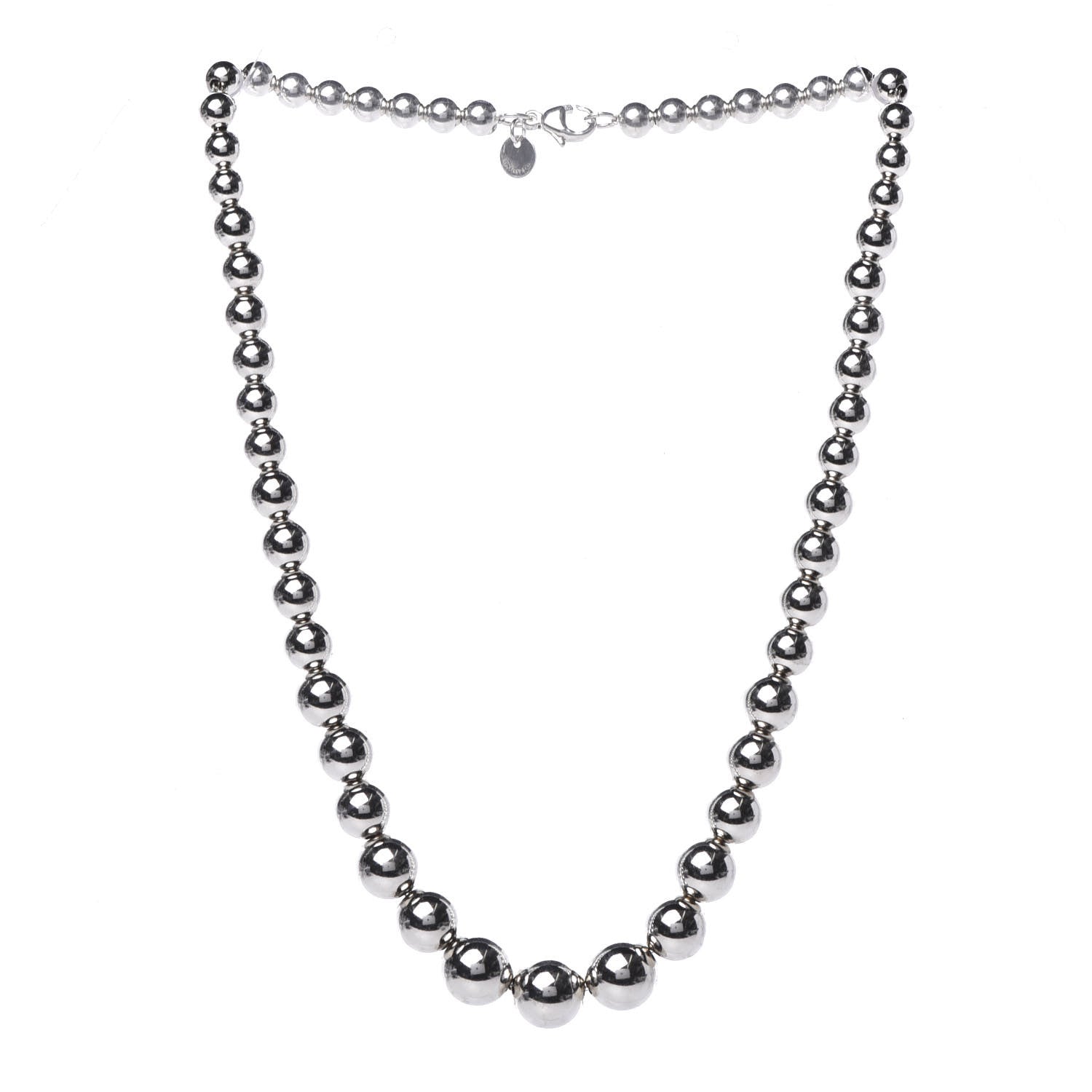 Tiffany Sterling Silver HardWear Graduated Ball Necklace 3 of 6