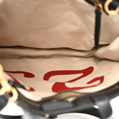 Gucci GG Supreme Monogram L'Aveugle Par Amour Print Vertical Tote Black 5 of 13