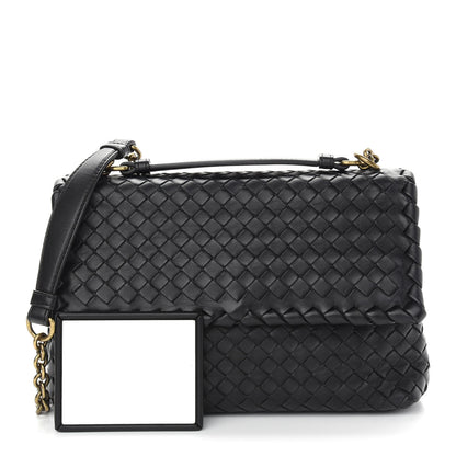 Bottega Veneta Nappa Intrecciato Small Olimpia Bag Black 1 of 8